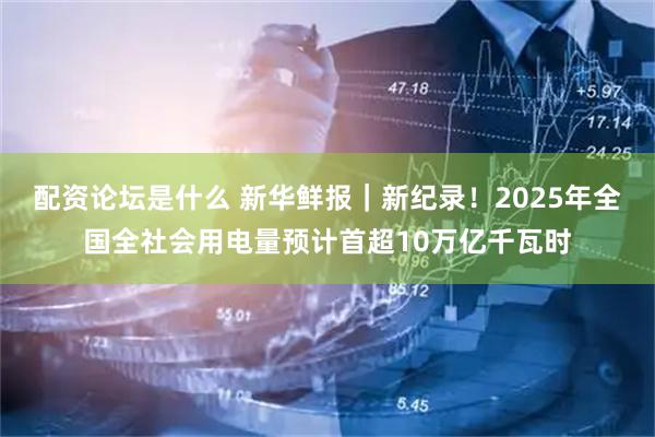 配资论坛是什么 新华鲜报|新纪录!2025年全国全社会用电量预计首超10万亿千瓦时